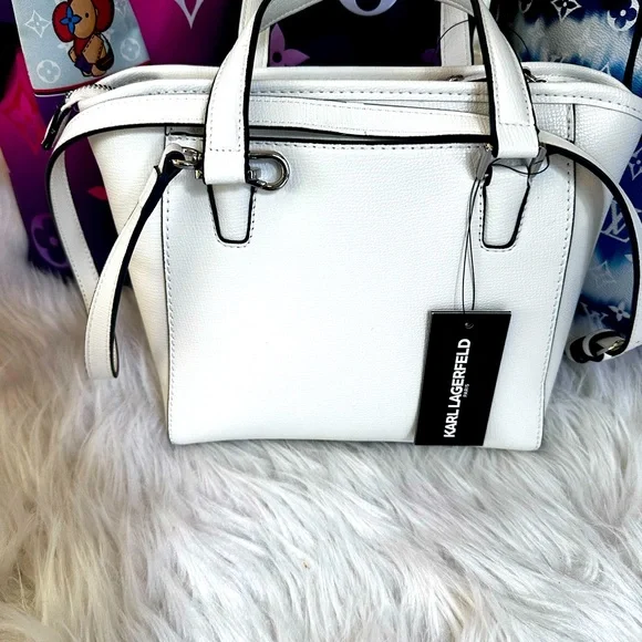 NWT Karl Lagerfeld Paris Sables Trendy‎ Cottagecore Style Crossbody Bucket Bag - Picture 3 of 7